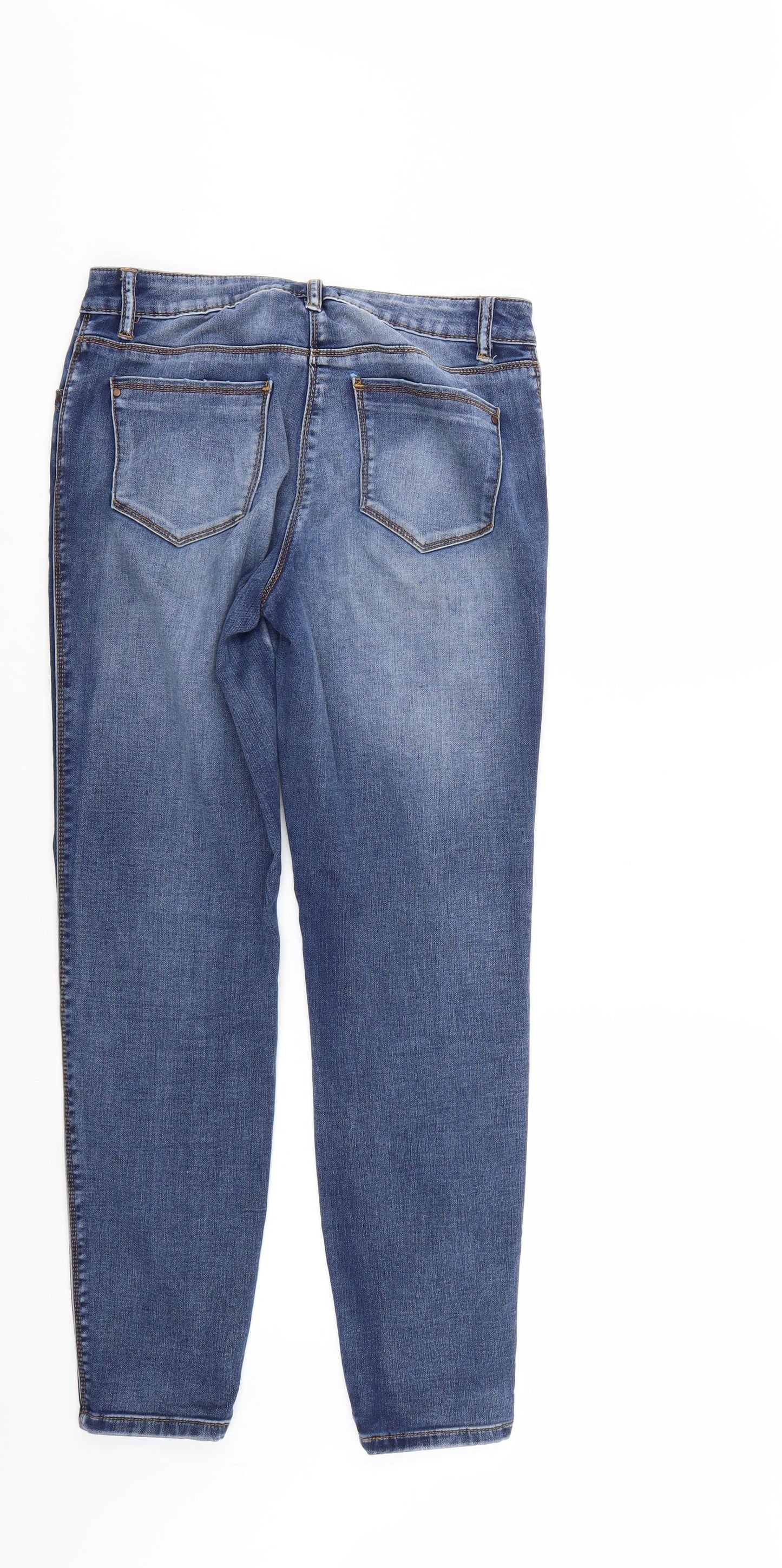 Denim Womens Blue  Denim Straight Jeans Size 8 L27 in