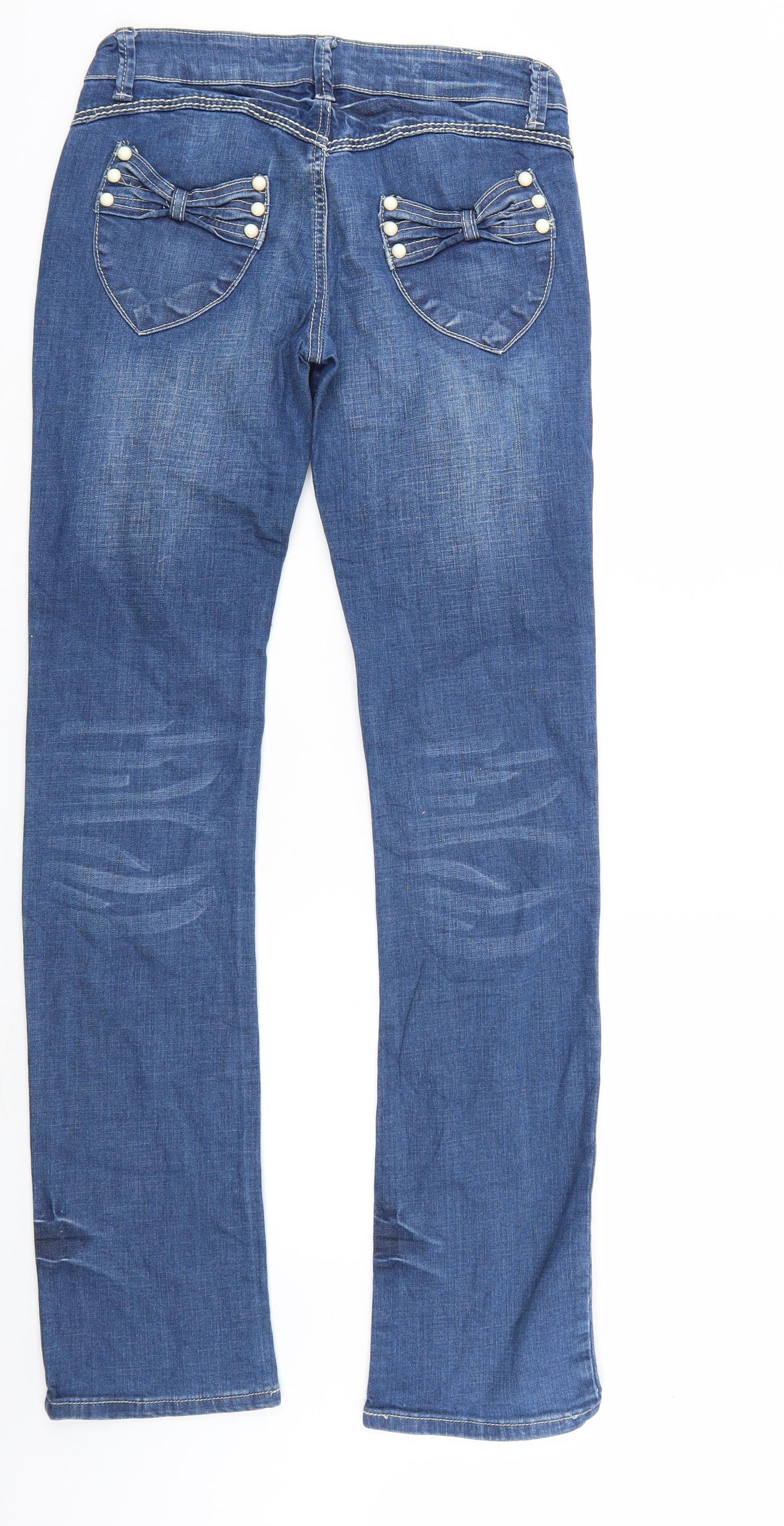 sugar & spice Womens Blue  Denim Straight Jeans Size 28 in L32 in