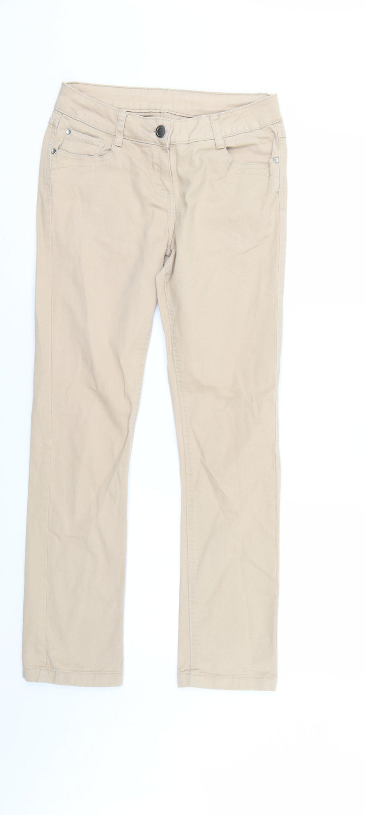 Papaya Womens Beige  Denim Straight Jeans Size 8 L26 in