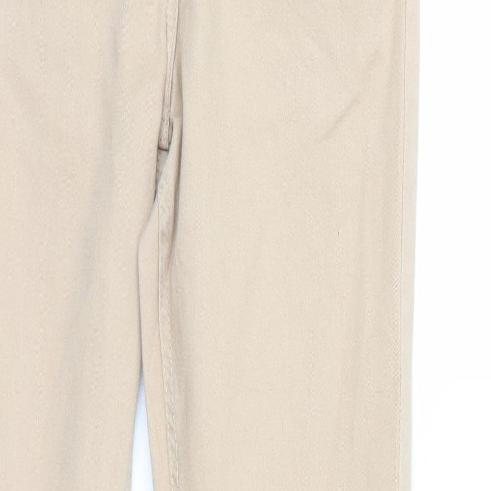Papaya Womens Beige  Denim Straight Jeans Size 8 L26 in