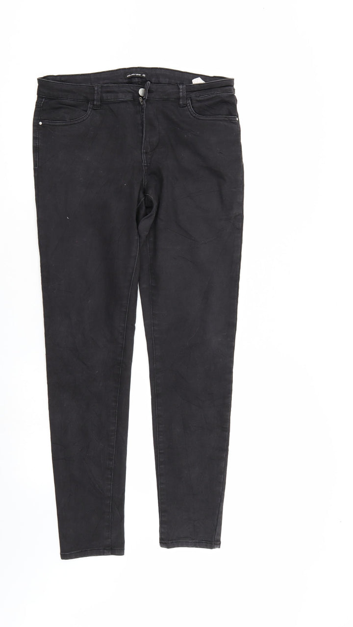 Diverse Womens Black  Denim Straight Jeans Size 12 L29 in
