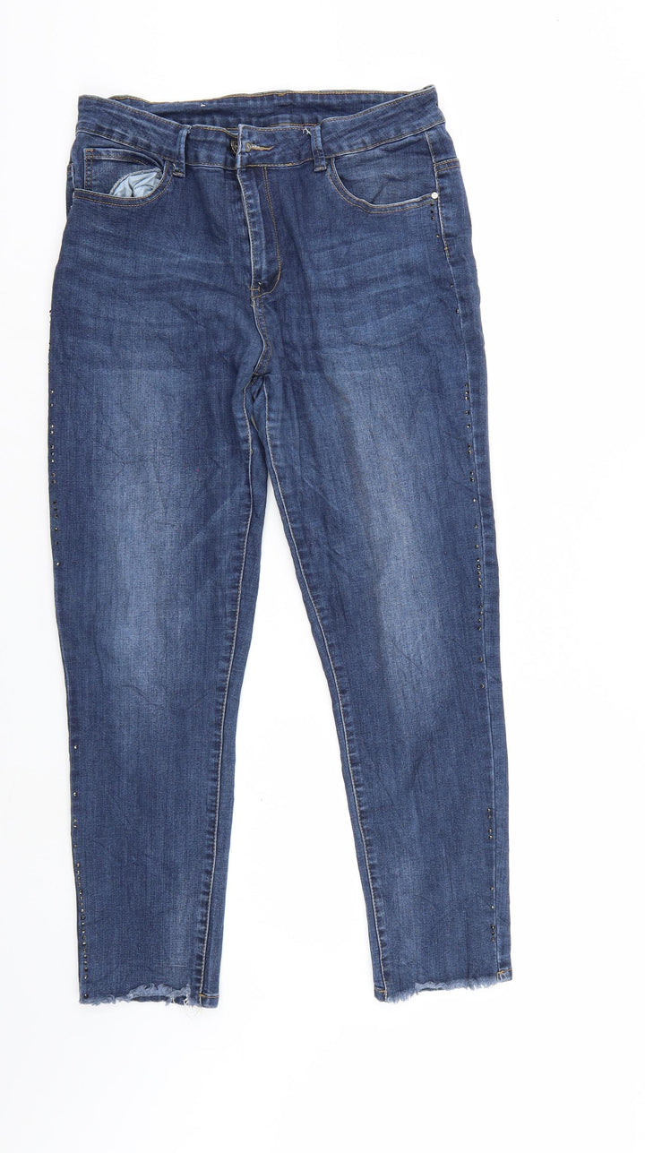Preworn Womens Blue Denim Straight Jeans Size 36 in L26 in