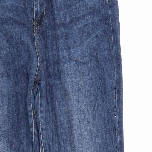 Preworn Womens Blue  Denim Straight Jeans Size 36 in L26 in