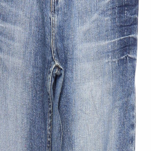 Denim & Co. Womens Blue  Denim Straight Jeans Size 12 L26 in