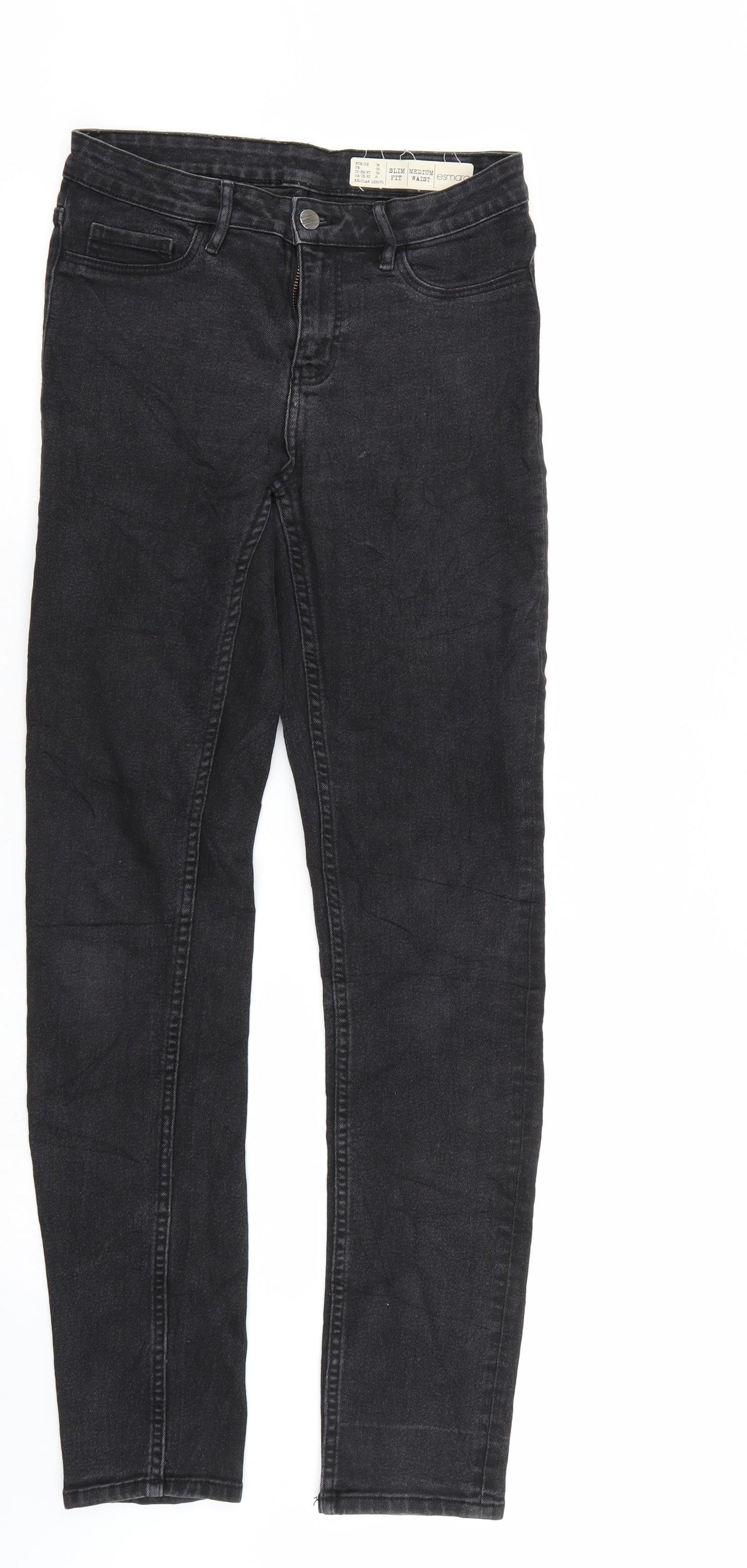 ESMARA Womens Black  Denim Skinny Jeans Size 8 L30 in