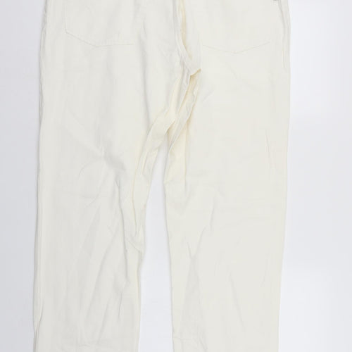 Adison best Mens White  Denim Straight Jeans Size 36 in L31 in