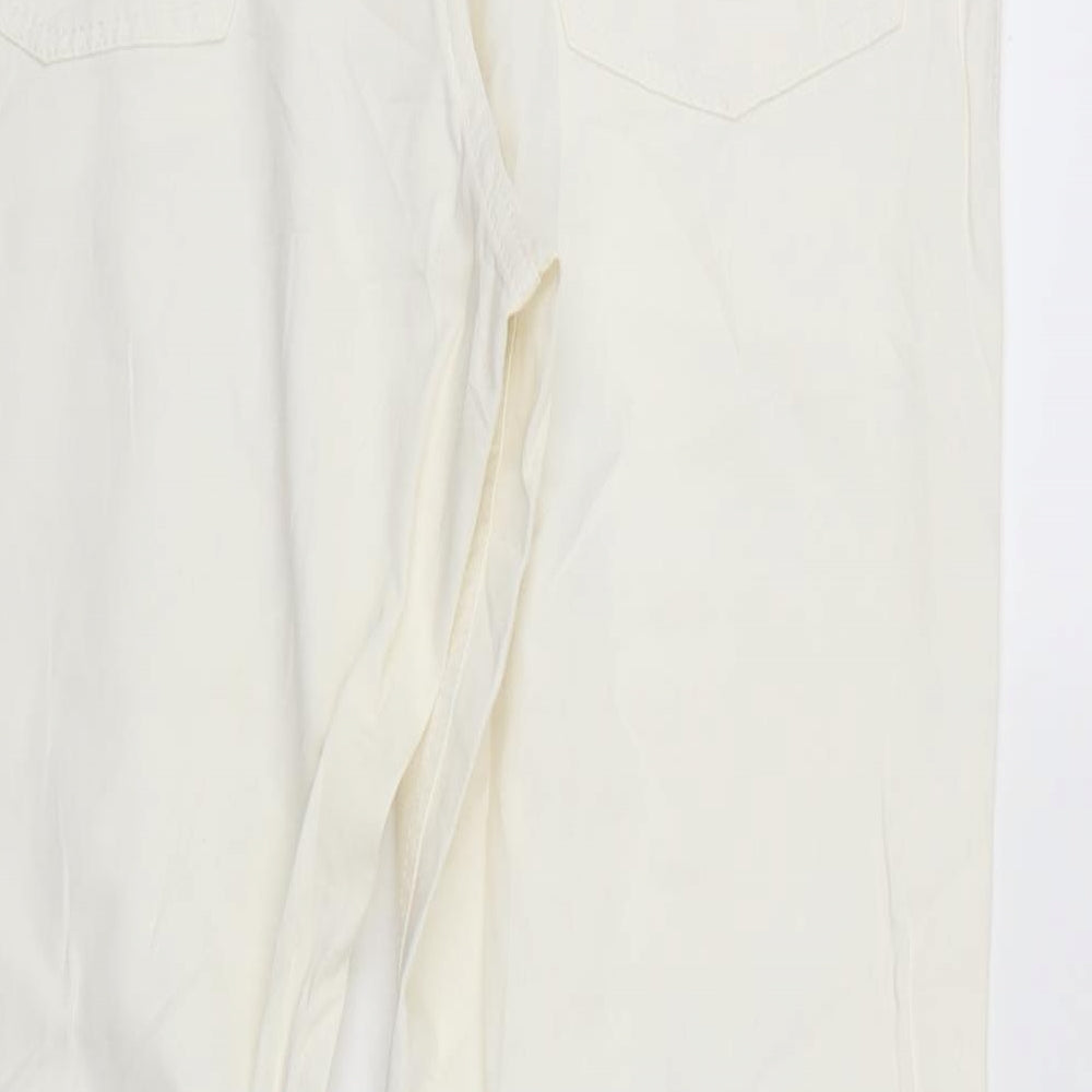 Adison best Mens White  Denim Straight Jeans Size 36 in L31 in