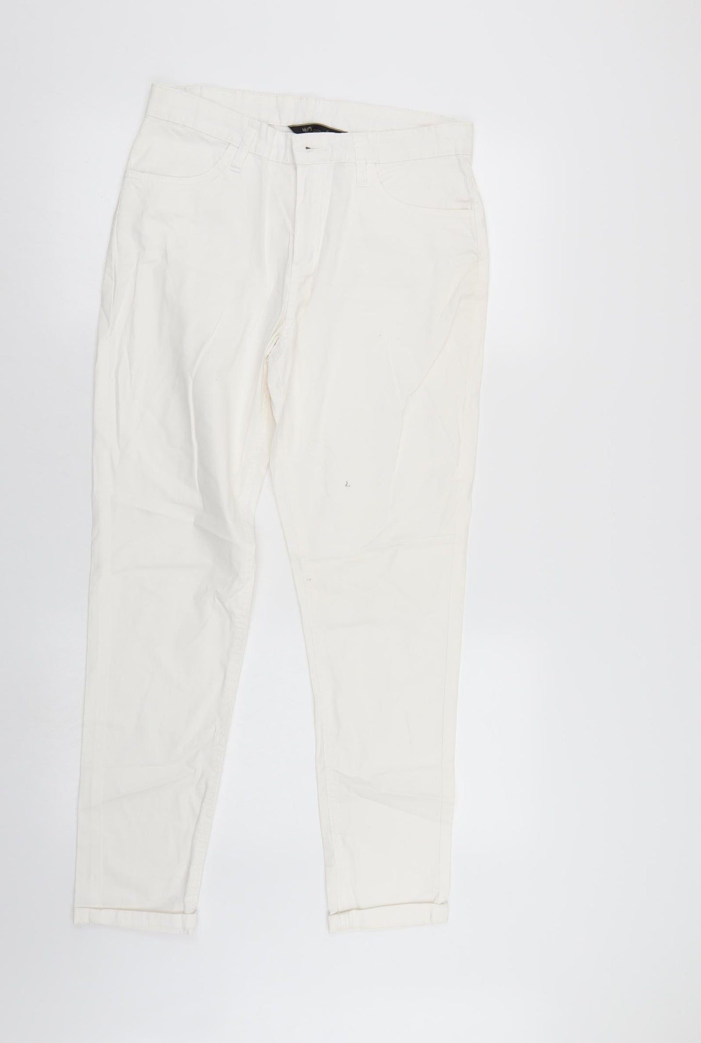 Originals Womens White  Denim Straight Jeans Size 10 L27 in