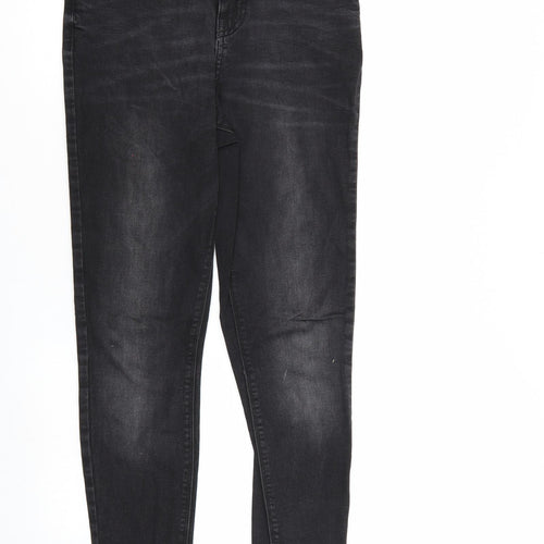 Denim & Co. Womens Black  Denim Tapered Jeans Size 10 L27 in