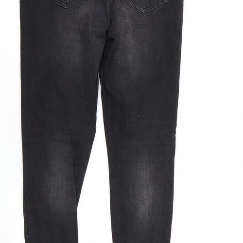 Denim & Co. Womens Black  Denim Tapered Jeans Size 10 L27 in