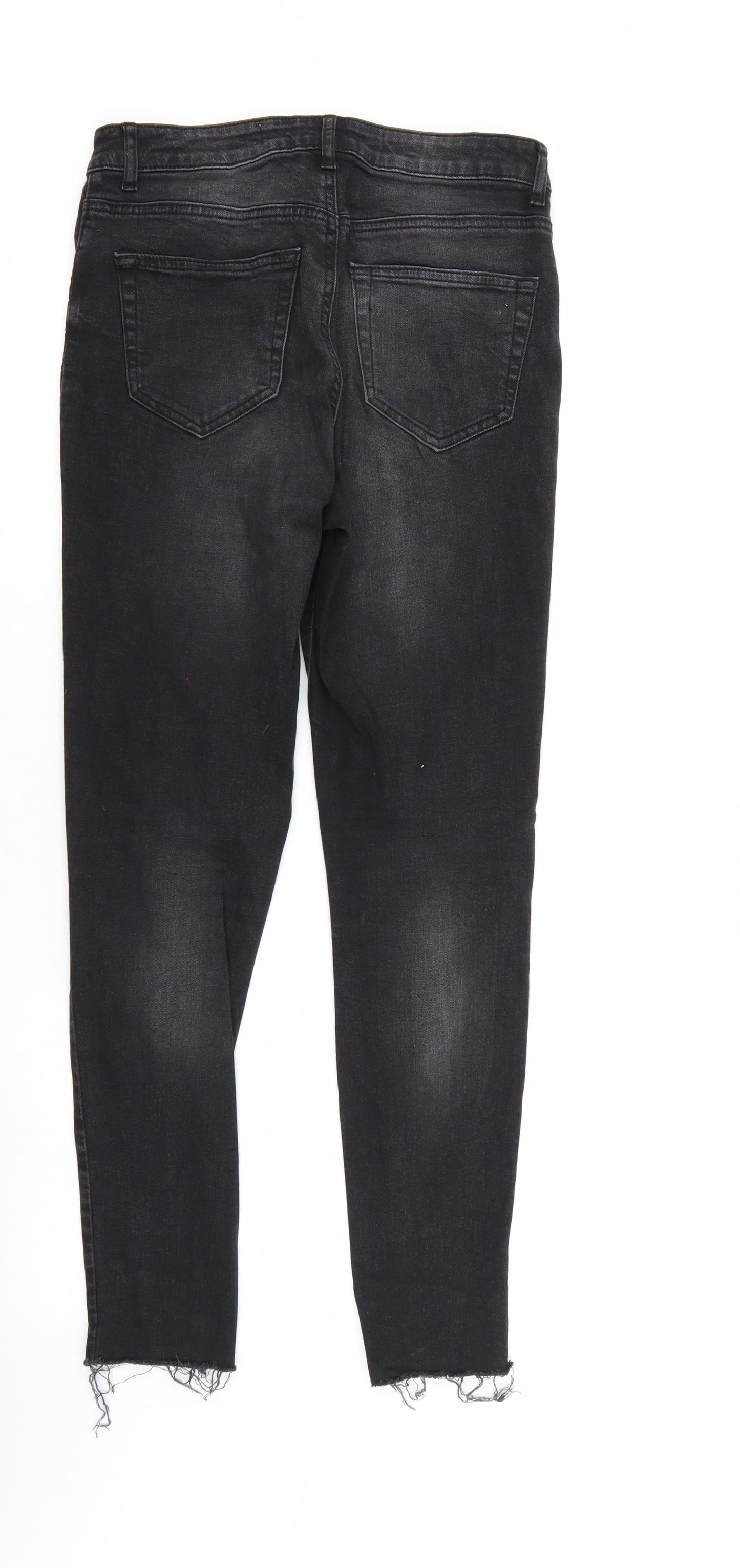 Denim & Co. Womens Black  Denim Tapered Jeans Size 10 L27 in