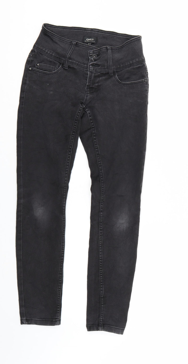 Only Womens Black Denim Straight Jeans Size 27 in L30 in