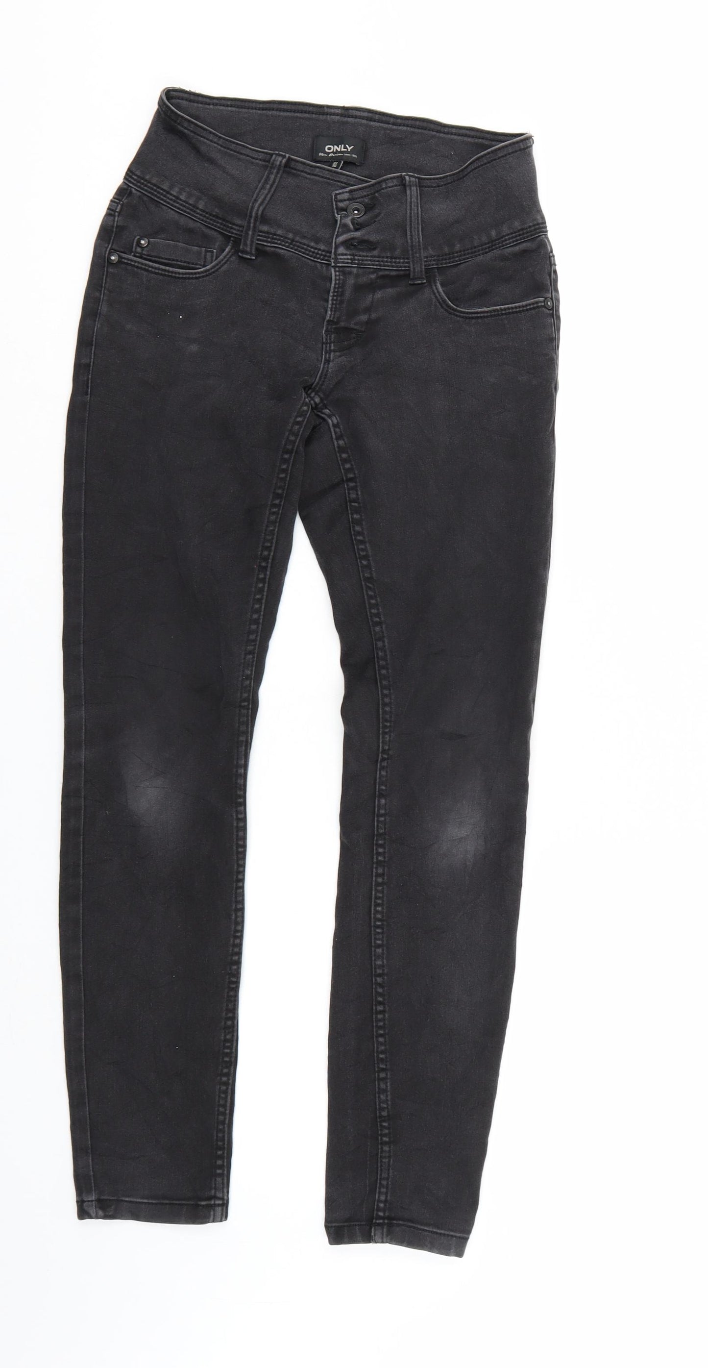 Only Womens Black  Denim Straight Jeans Size 27 in L30 in