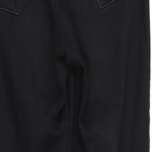 Denim & Co. Womens Black  Denim Straight Jeans Size 12 L27 in