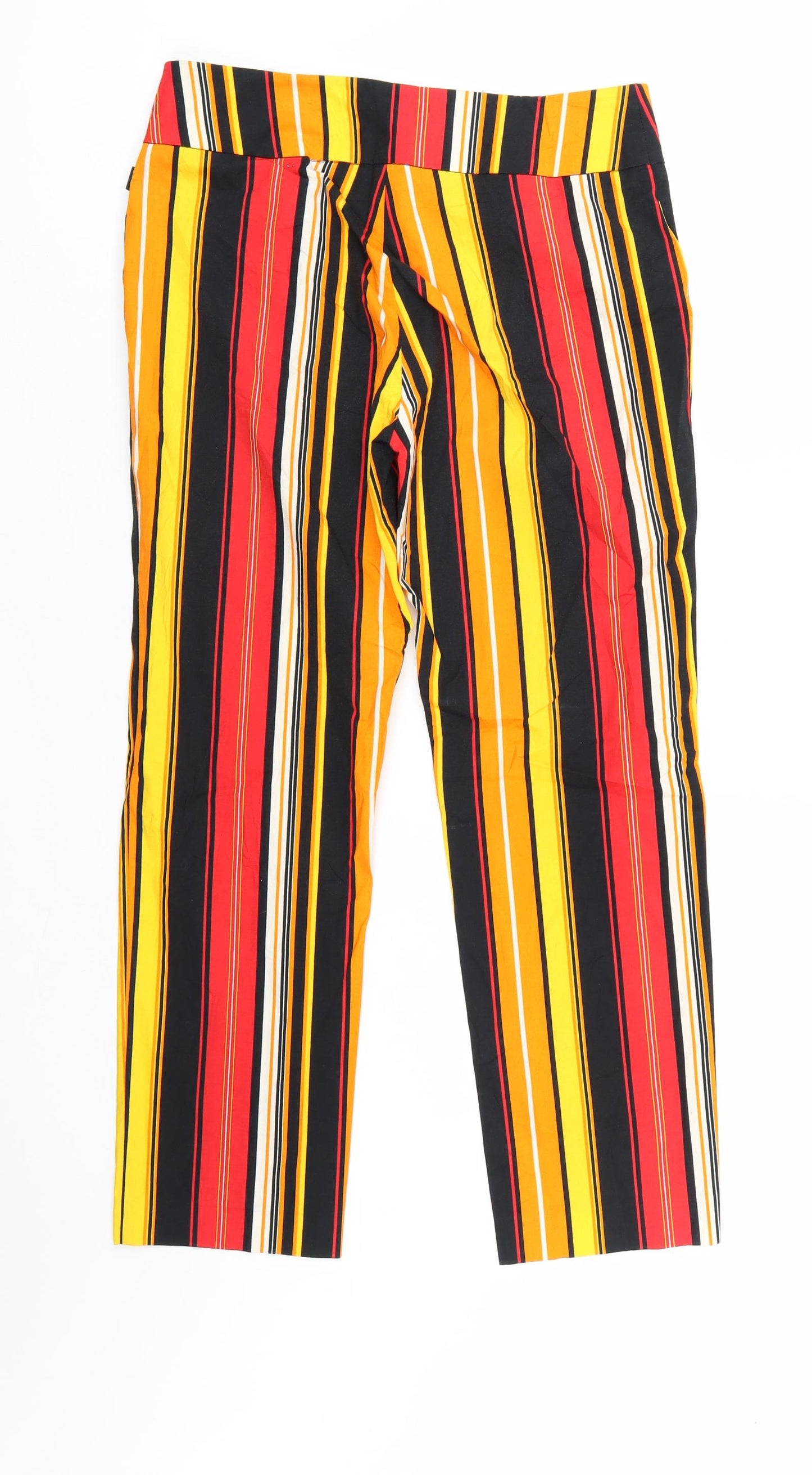 Simple Womens Multicoloured Striped  Trousers  Size 10 L25 in