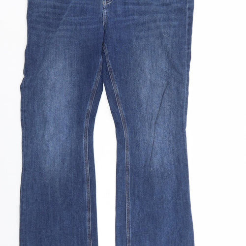 M&S Womens Blue  Denim Bootcut Jeans Size 38 in L27 in