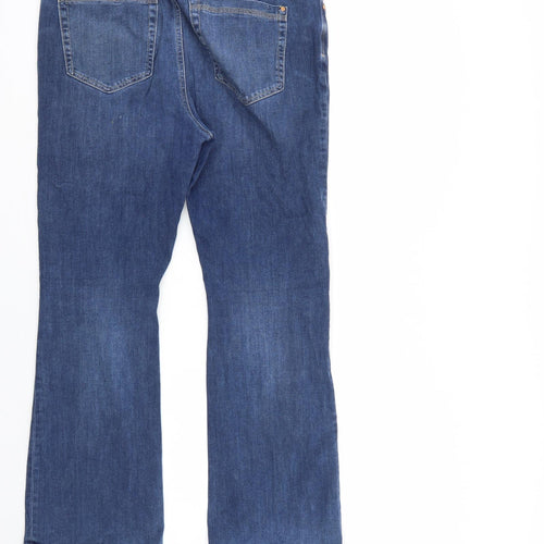 M&S Womens Blue  Denim Bootcut Jeans Size 38 in L27 in