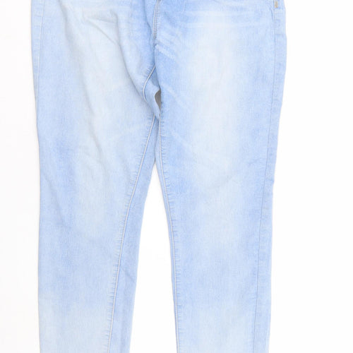 Denim & Co. Womens Blue  Denim Straight Jeans Size 14 L28 in