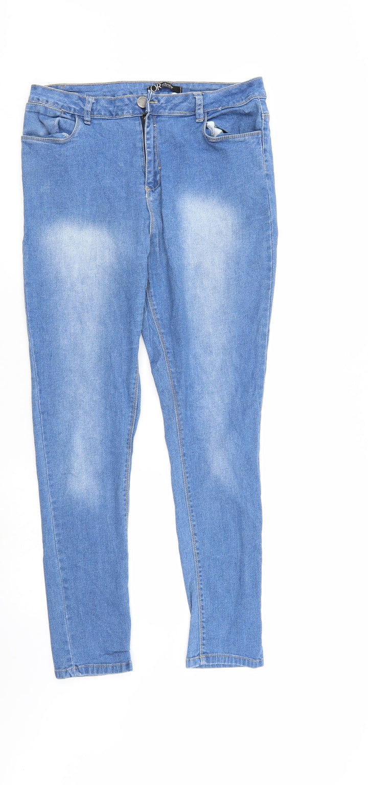 Oakridge Womens Blue Denim Straight Jeans Size 14 L28 in