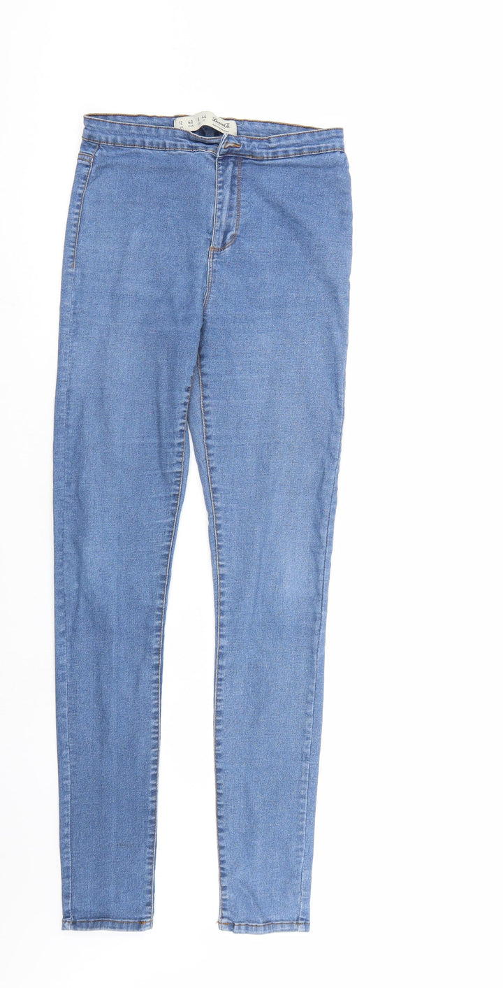 Denim & Co. Womens Blue Denim Straight Jeans Size 12 L31 in