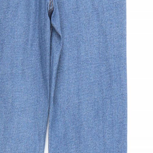 Denim & Co. Womens Blue  Denim Straight Jeans Size 12 L31 in