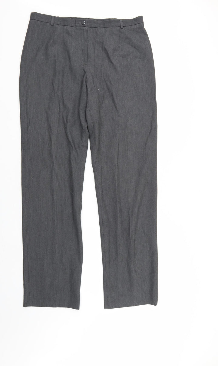 Punt Roma Womens Grey Trousers Size 14 L31 in