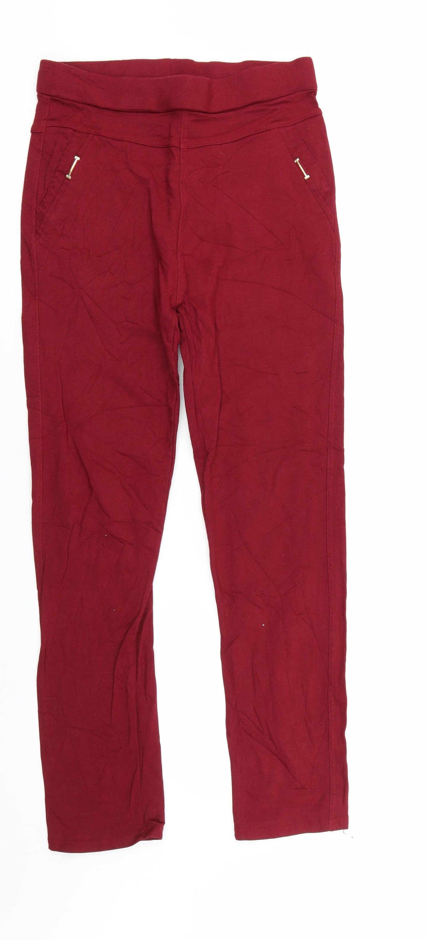 Preworn Womens Red  Denim Straight Jeans  L26 in
