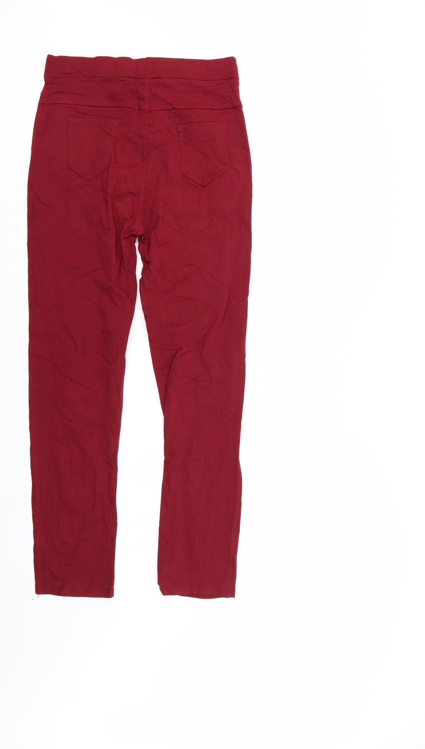 Preworn Womens Red  Denim Straight Jeans  L26 in