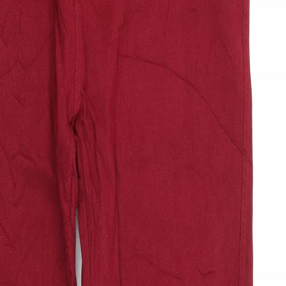 Preworn Womens Red  Denim Straight Jeans  L26 in
