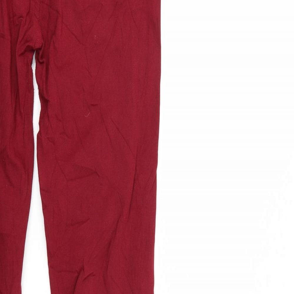 Preworn Womens Red  Denim Straight Jeans  L26 in