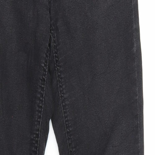 Zara Womens Black  Denim Tapered Jeans Size 10 L26 in