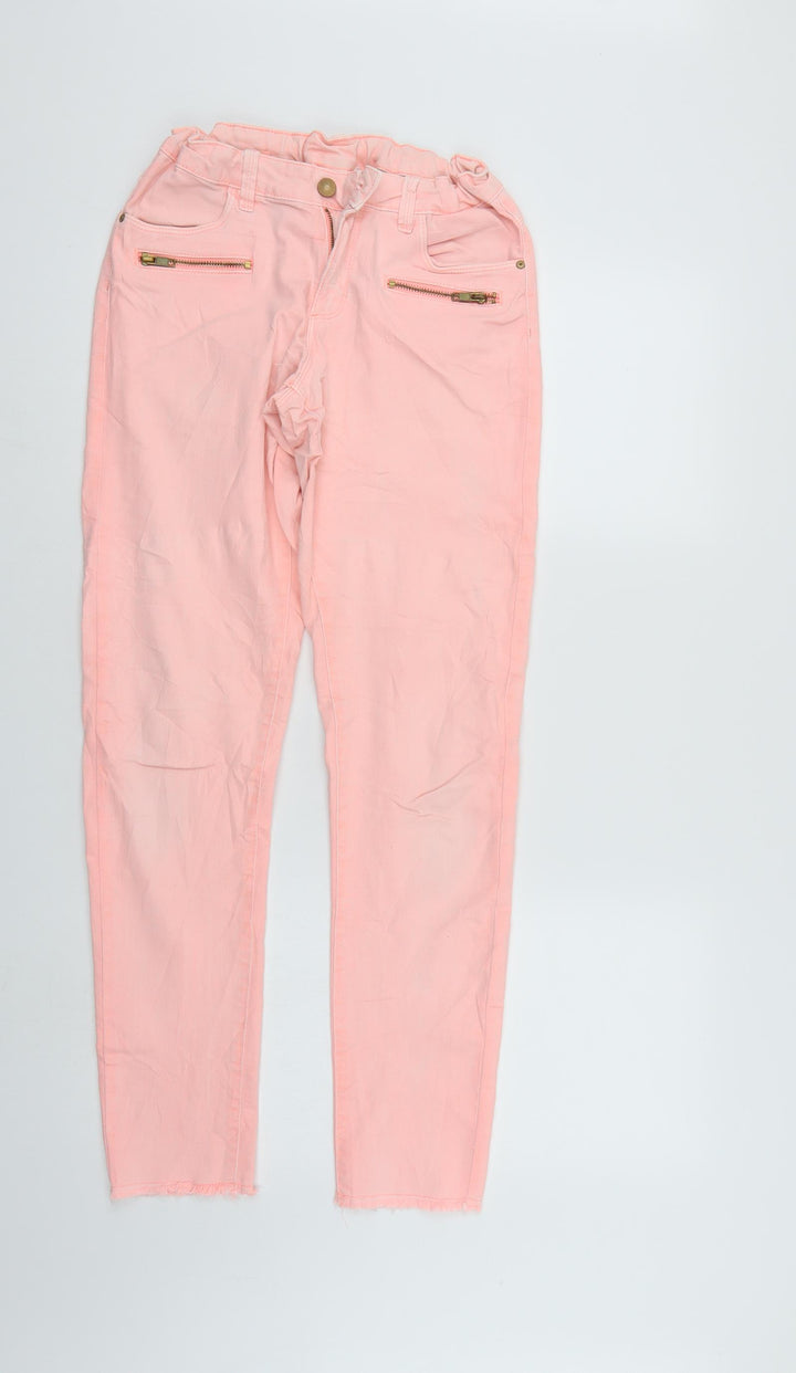 Kappahi Womens Pink  Denim Straight Jeans Size 26 in L28 in - Elastic Waist