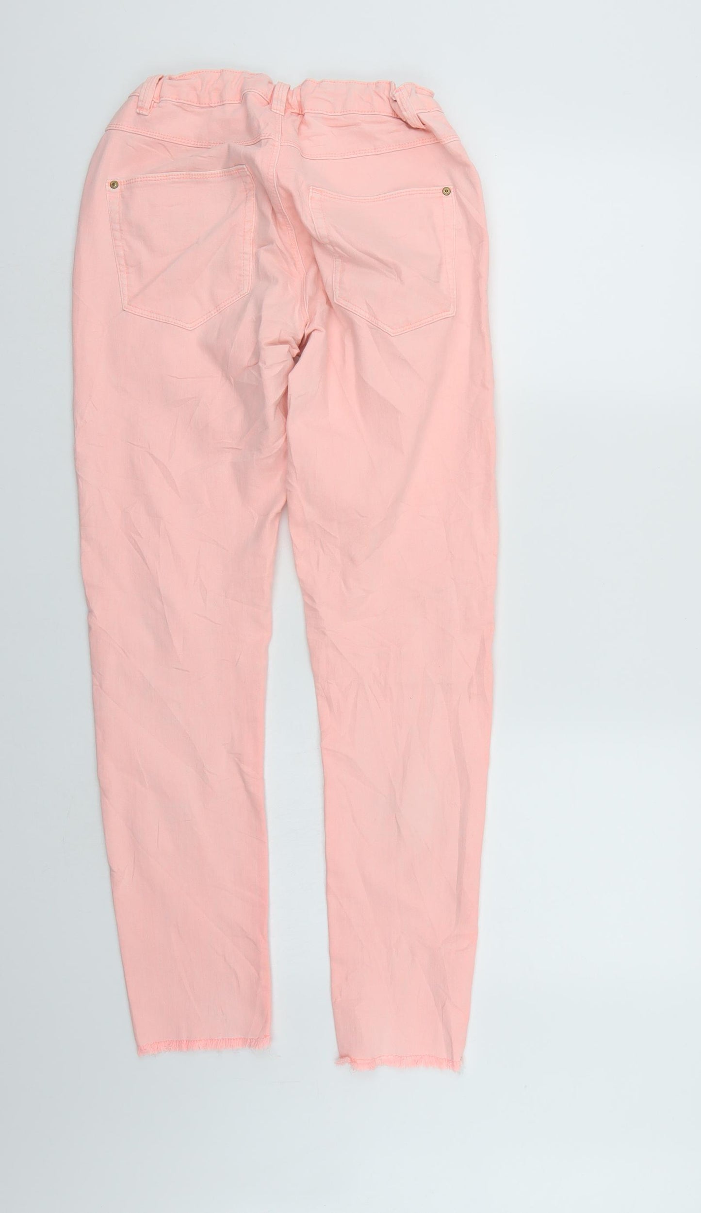 Kappahi Womens Pink  Denim Straight Jeans Size 26 in L28 in - Elastic Waist