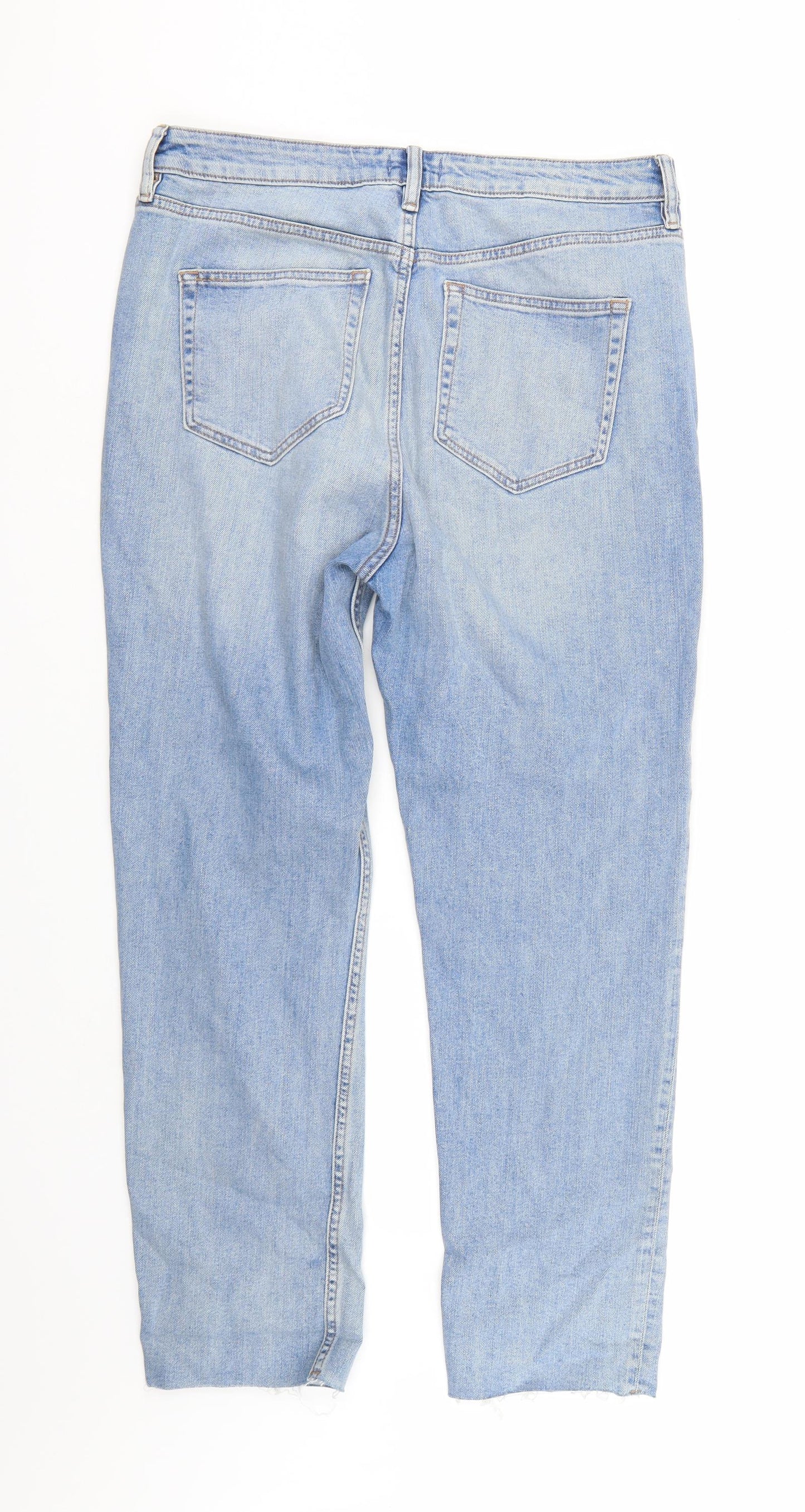 F&F Womens Blue  Denim Straight Jeans Size 14 L27 in