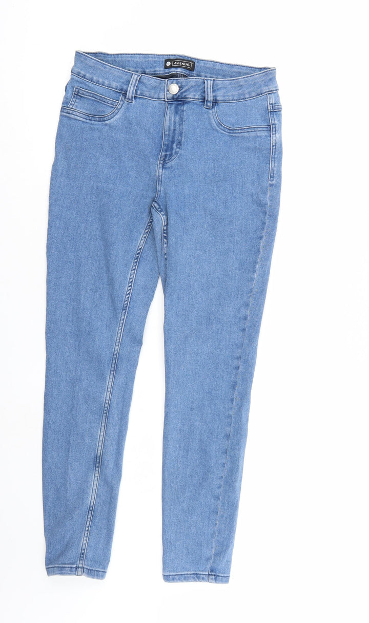 Avenue Womens Blue Denim Tapered Jeans Size 12 L27 in