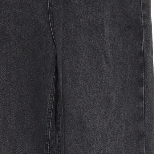 Top Shop Mens Black  Denim Straight Jeans  L32 in