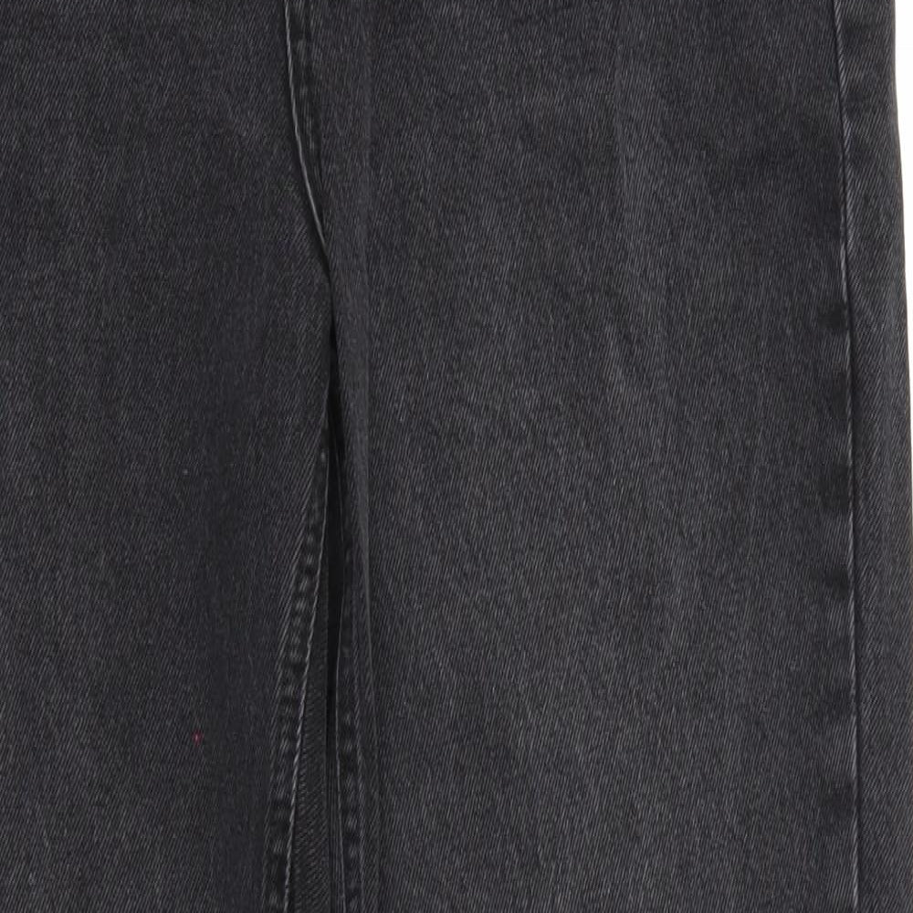 Top Shop Mens Black  Denim Straight Jeans  L32 in