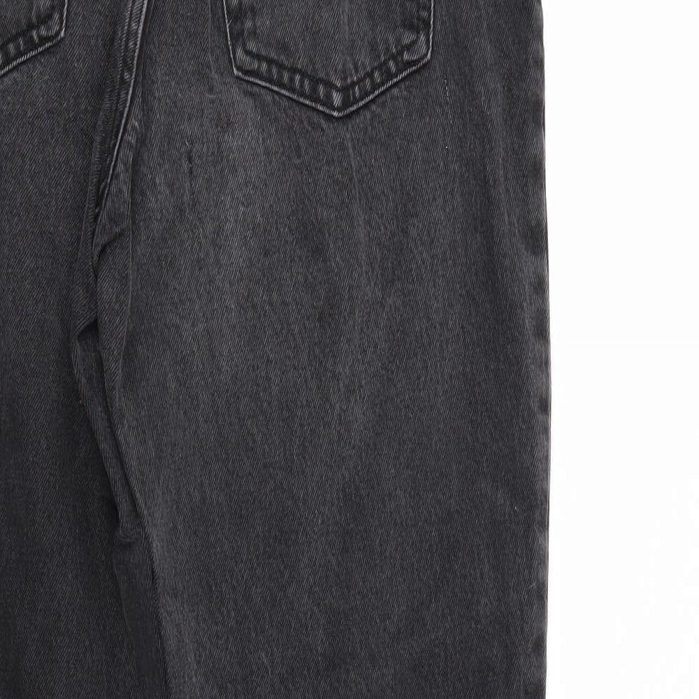 Top Shop Mens Black  Denim Straight Jeans  L32 in