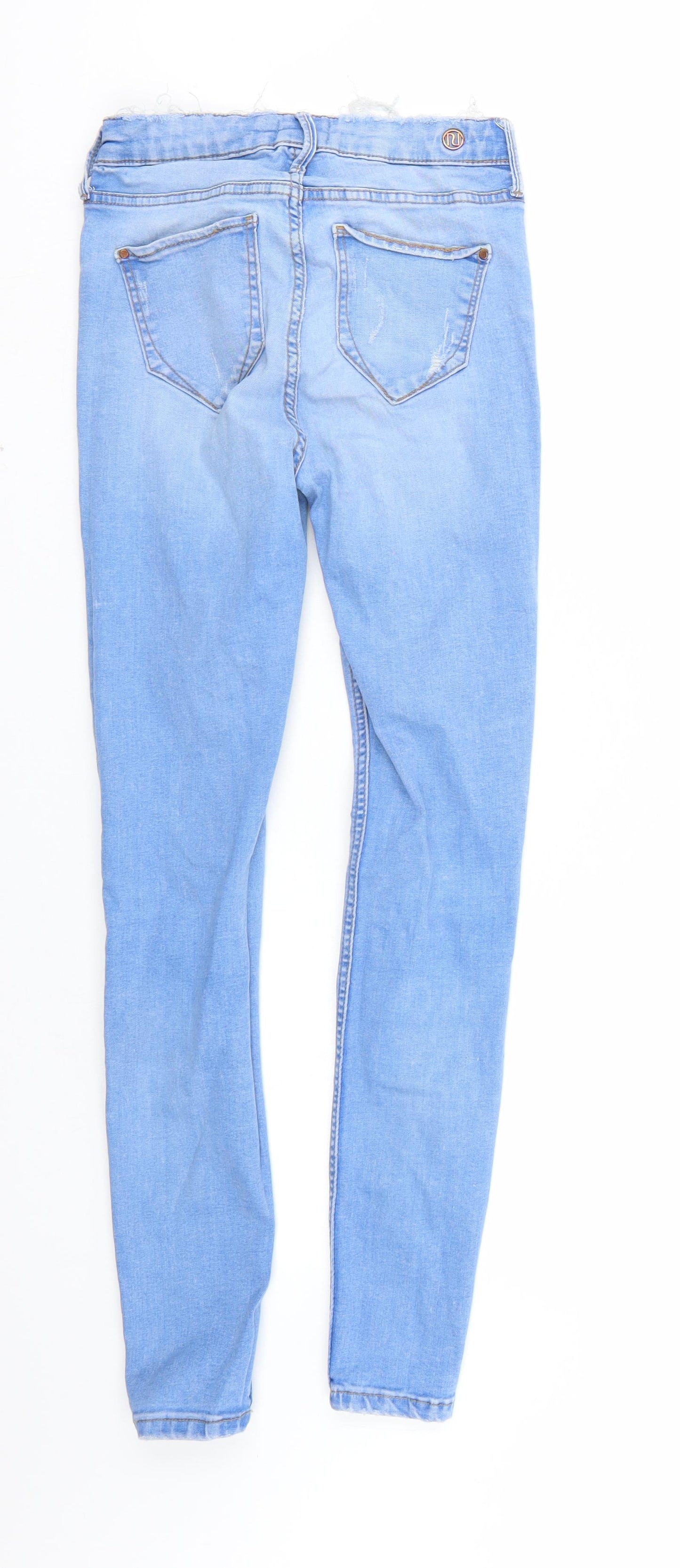 River Island Womens Blue  Denim Tapered Jeans Size 6 L25 in