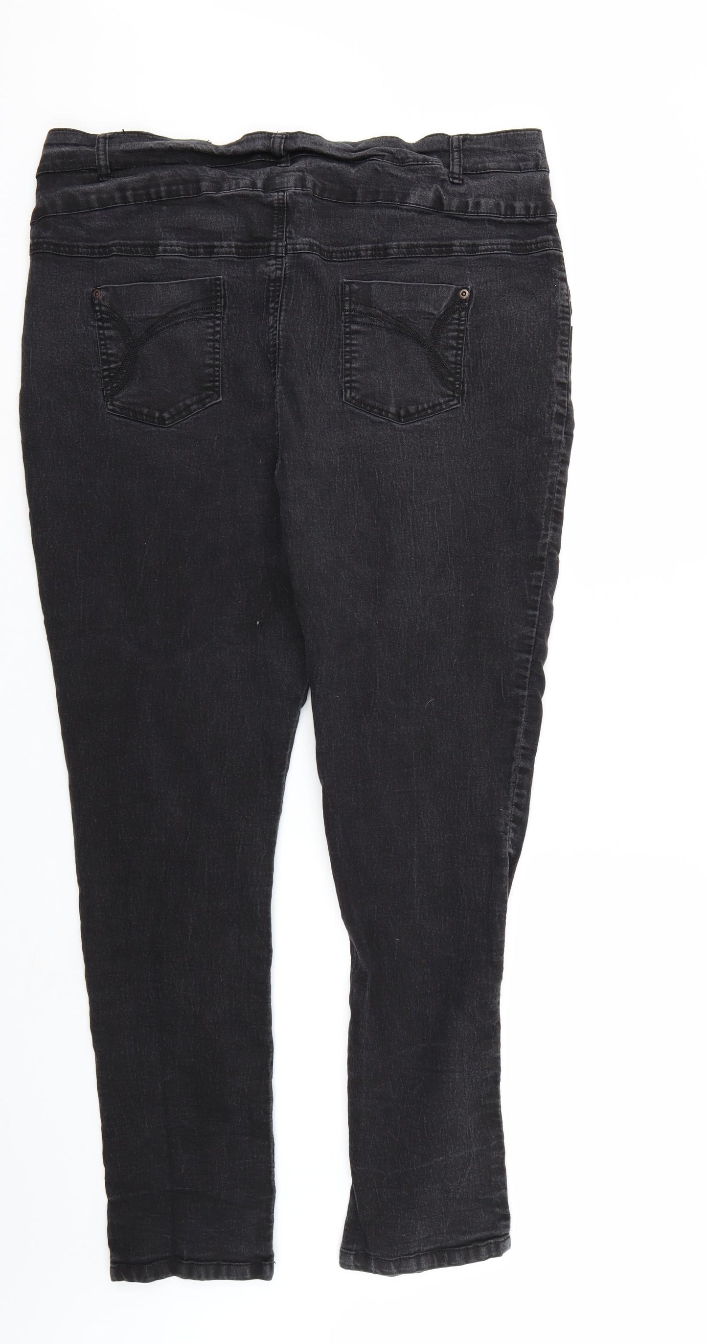 Very Womens Black  Denim Straight Jeans  L28 in