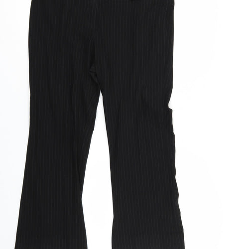 Marks & Spencer` Womens Black Striped  Trousers  Size 18 L26 in