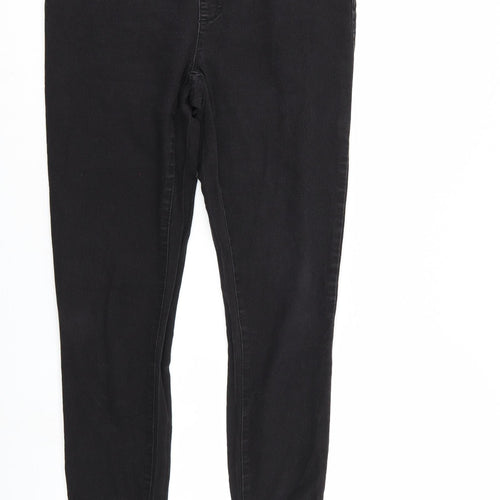 Denim & Co. Womens Black  Denim Straight Jeans Size 14 L27 in