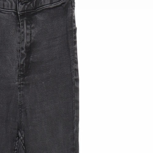 New Look Womens Black  Denim Tapered Jeans Size 8 L27 in