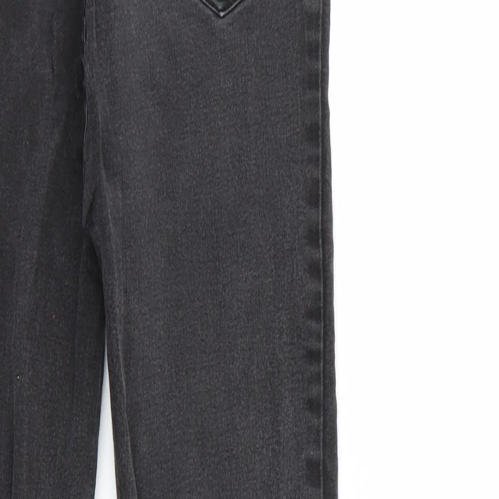 New Look Womens Black  Denim Tapered Jeans Size 8 L27 in
