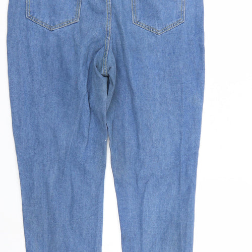 Boohoo Womens Blue  Denim Straight Jeans Size 14 L26 in