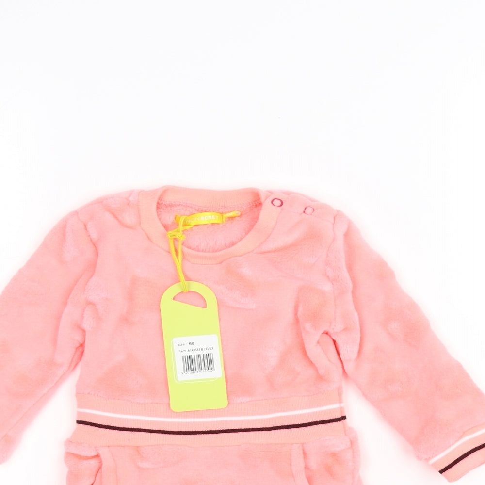 lemon beret Girls Pink   Pullover Jumper Size 6-9 Months