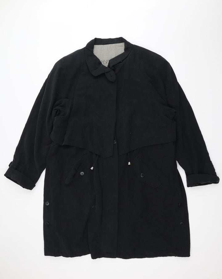 sportables Womens Blue Overcoat Coat Size 16