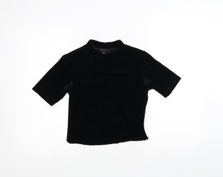 Atmosphere Womens Black Basic T-Shirt Size 10 - cropped