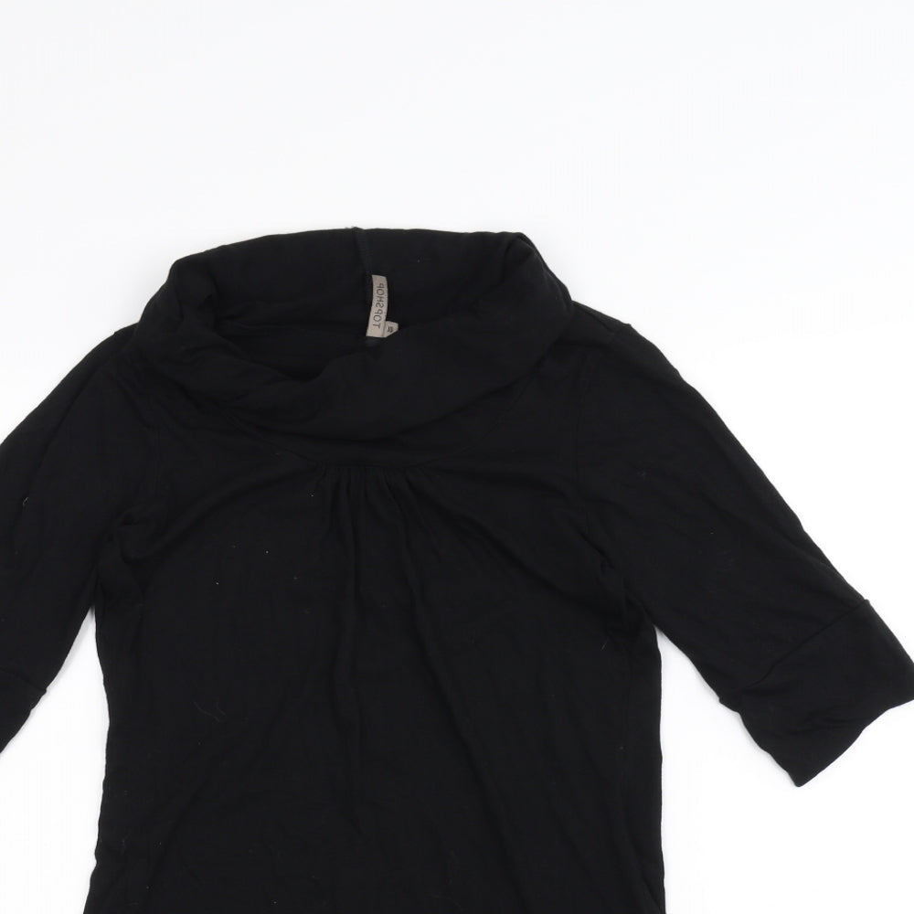 Topshop Womens Black   Basic T-Shirt Size 10