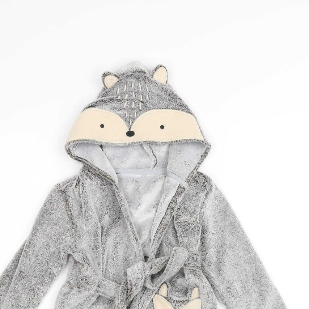 George Baby Grey Solid  Babydoll Robe Size 18-24 Months